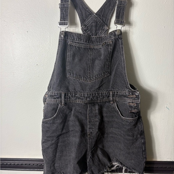 Black Denim Overalls - Picture 1 of 9